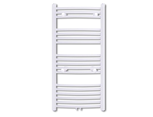 VIDAXL - Sèche-serviettes chauffage central incurvé 600x1160mm + conn...