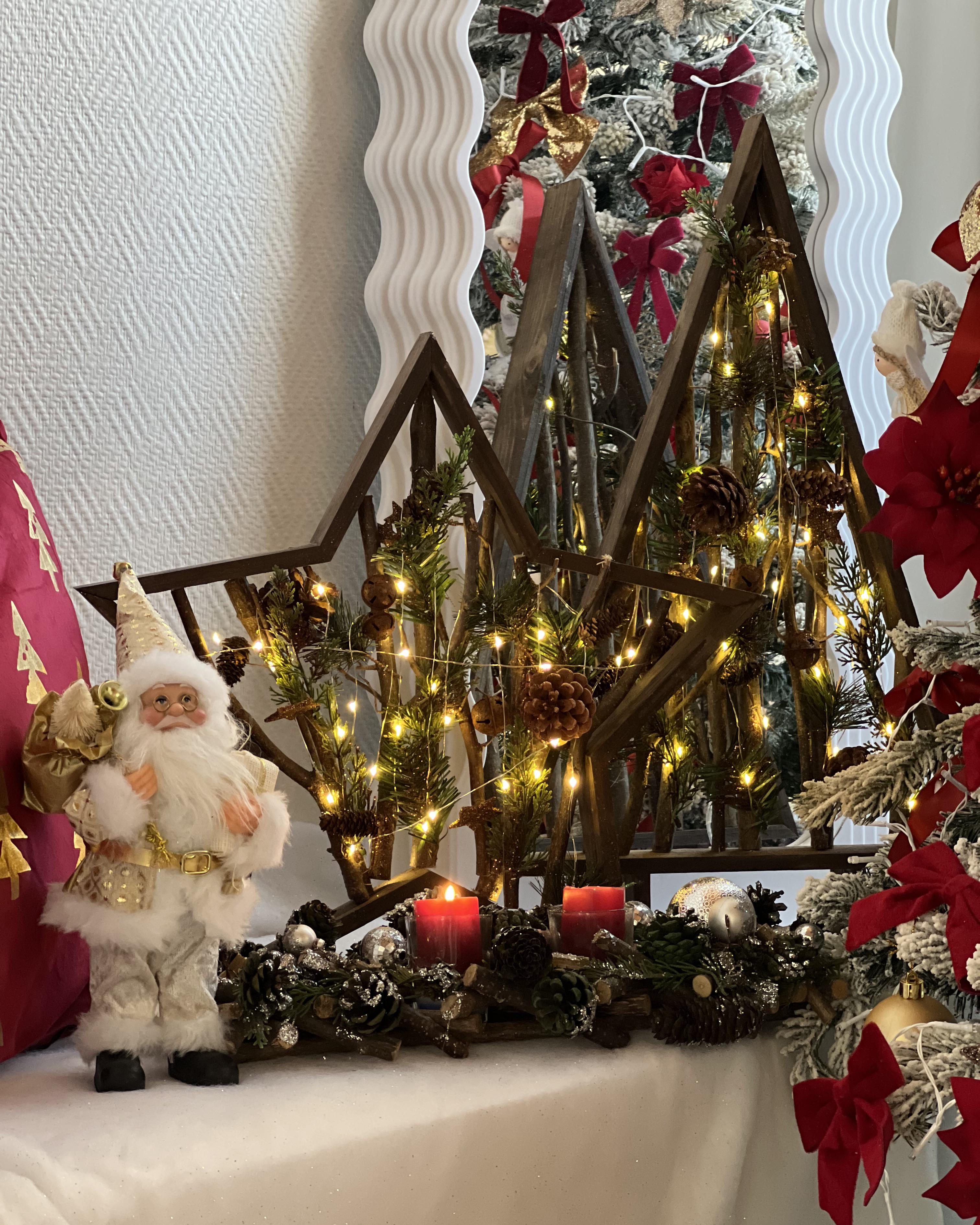 Kerstdecoratie LED DOKKA Ster 46 cm Bruin