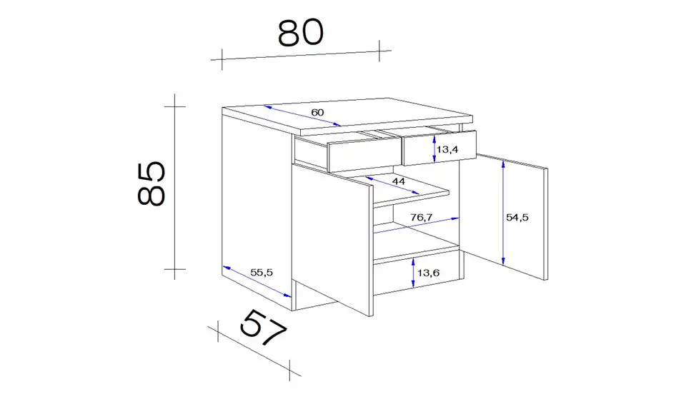 Unterschrank Genk 80 cm