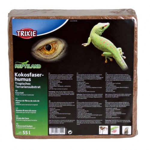 Substrato de flocos de coco para terrário, odor neutro