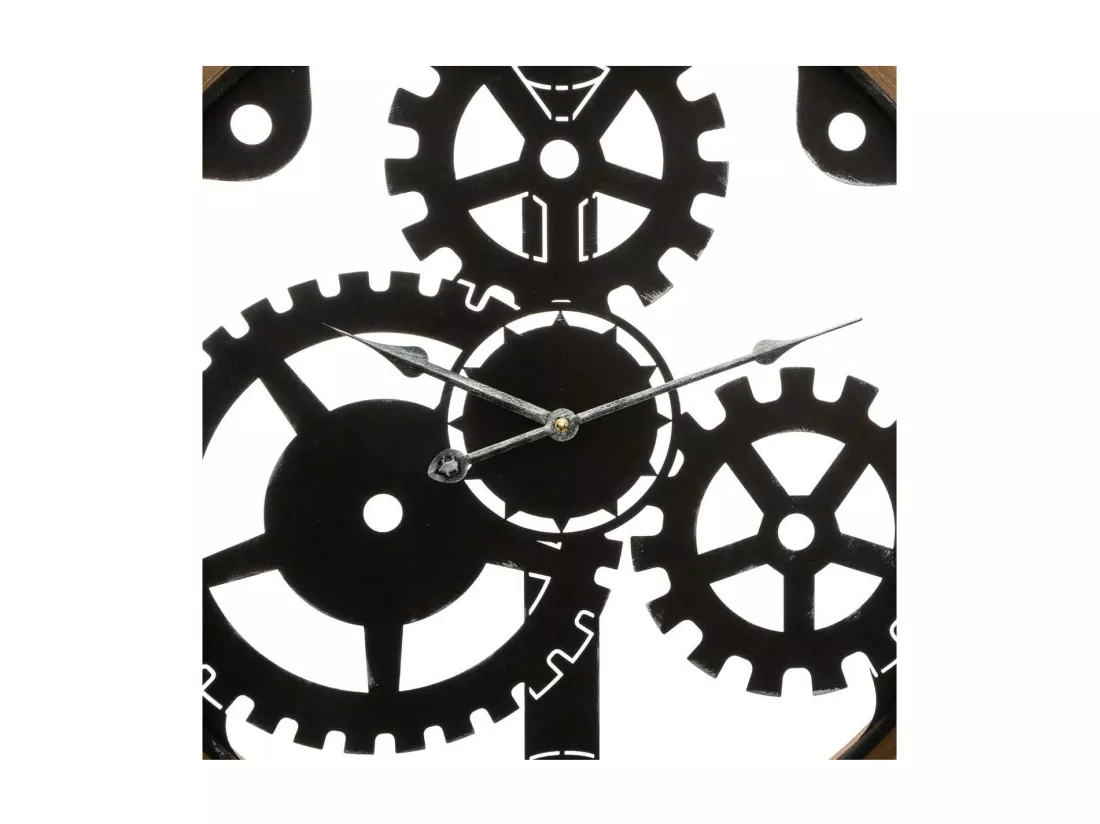 Pendule murale silencieuse avec mécanisme apparent D 58 cm
