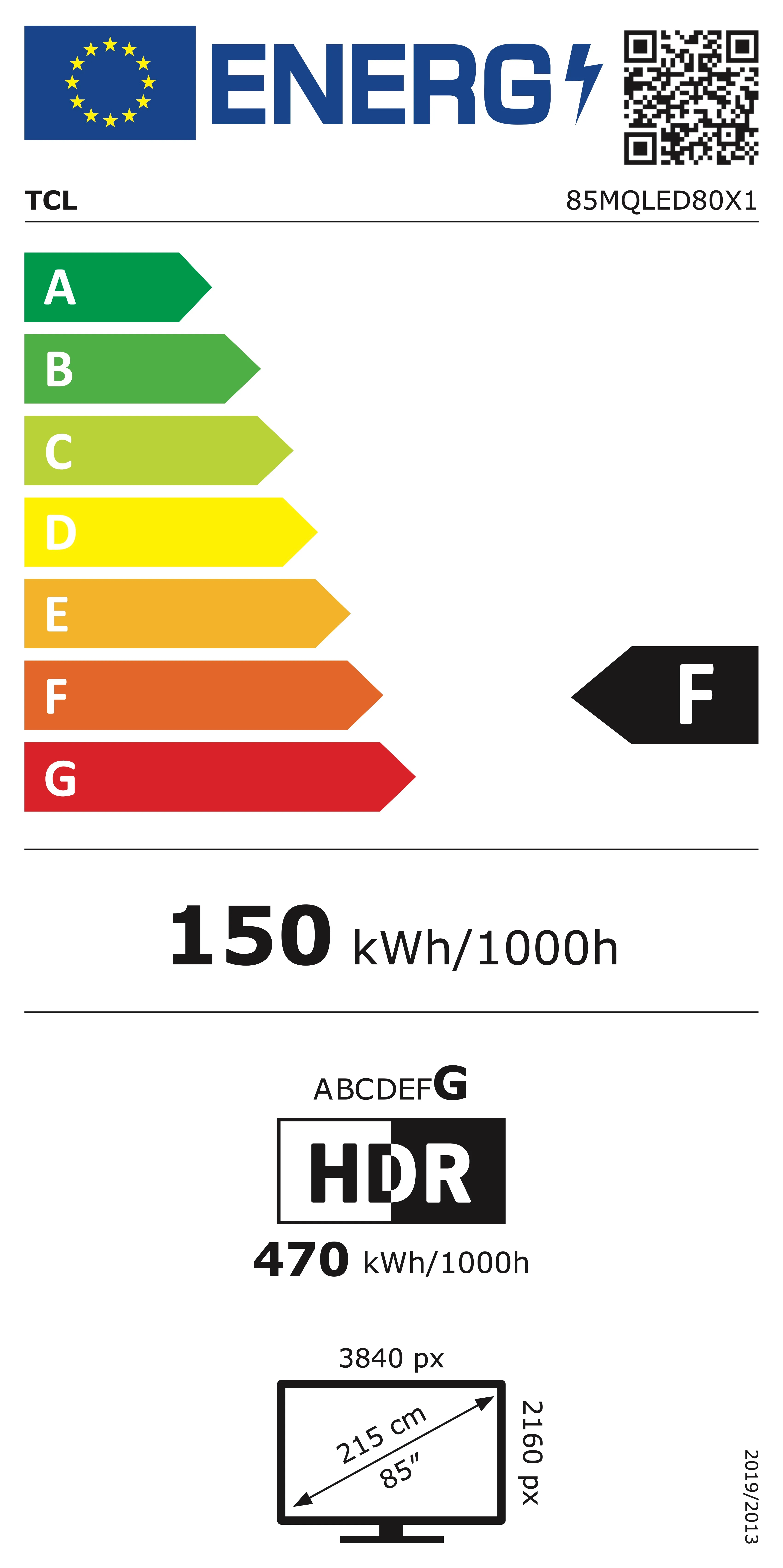 TCL 85MQLED80 (85C805) TV UHD 4K
