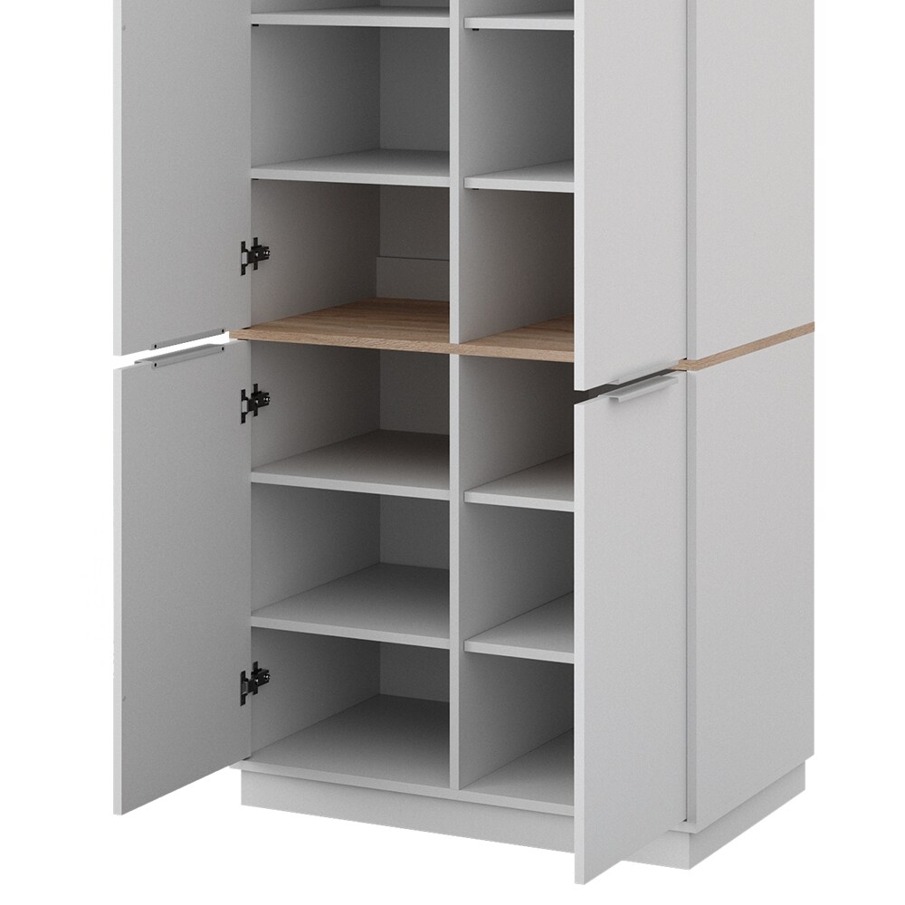 Vicco Schrank Betti 82 x 179 cm, Weiß Sonoma, 4-türig, Schlafzimmer