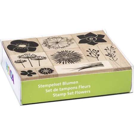 Heyda 204888690 Stempel-Set „Blumen“