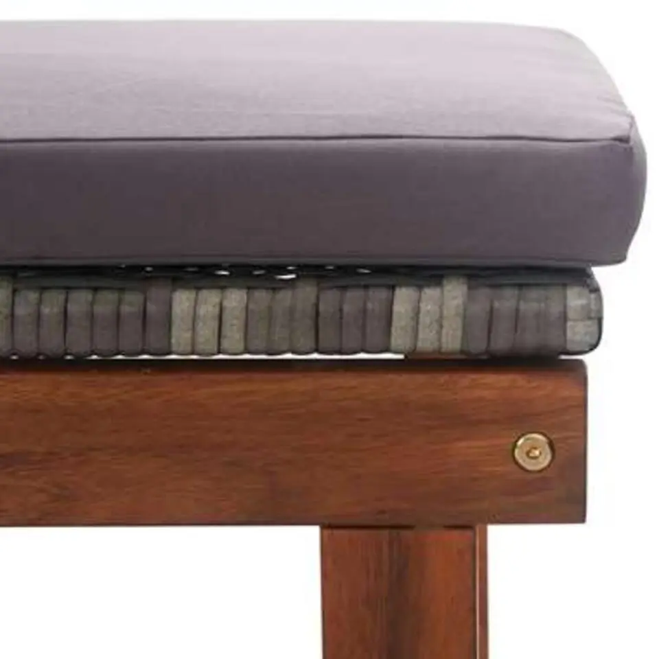 vidaXL - Zonnebed - Grijs - Poly rattan