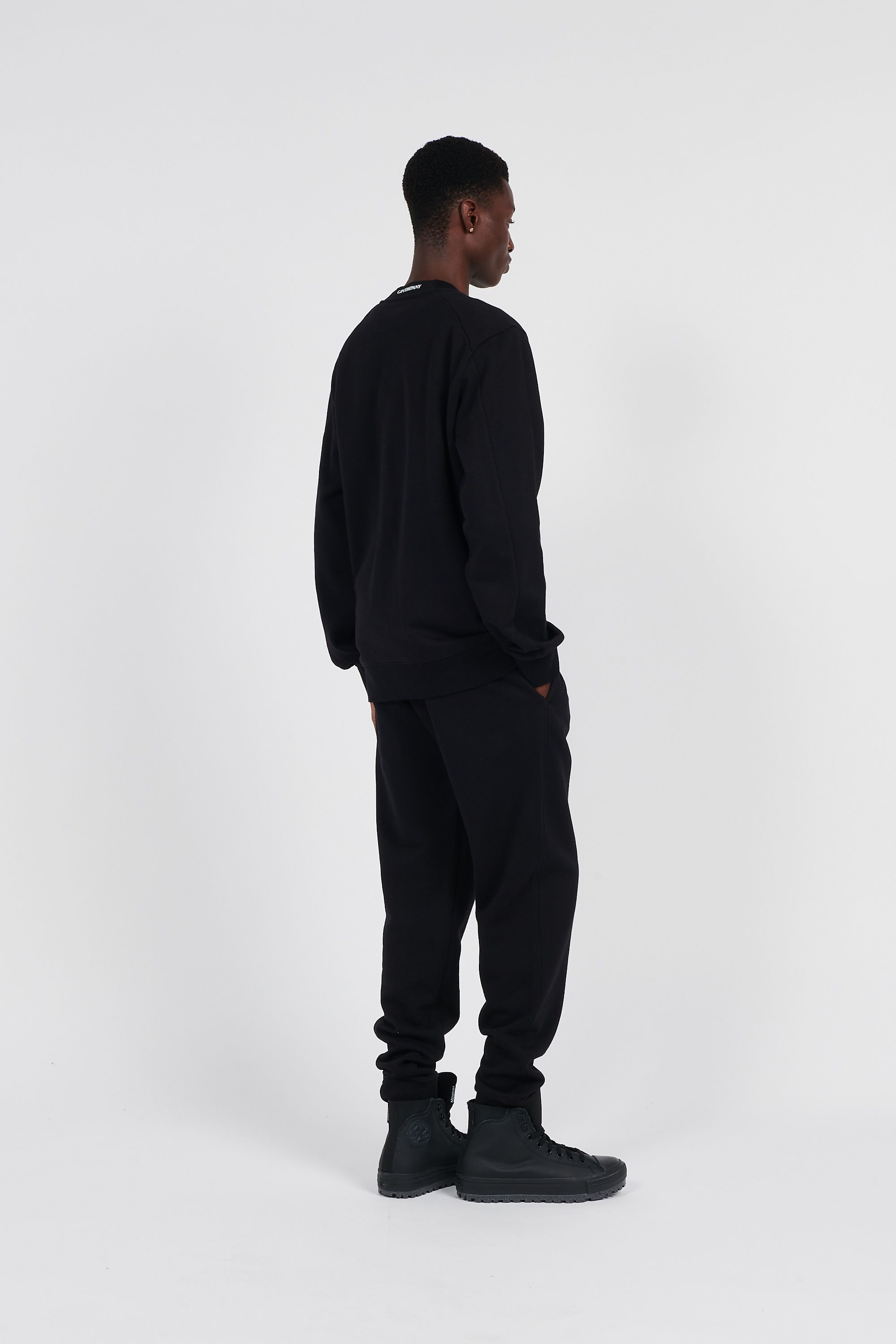 C.P. COMPANY Sweatshirt DIAGONAL RAISED FLEECE LENS SWEATSHIRT Noir