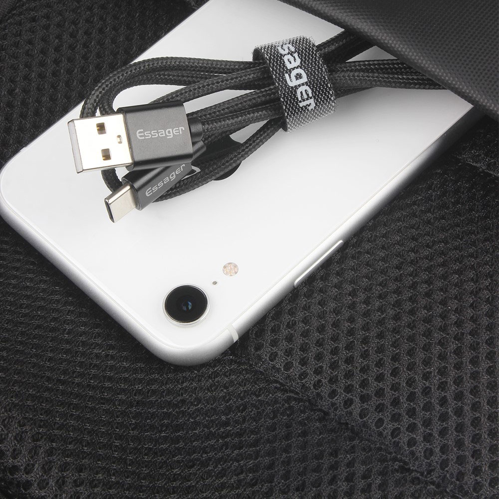 (30er Set) 15cm Wiederverwendbare Stoff Kabelbinder Kabel Organizer Kabel Clip Kabelhalter - Schwarz