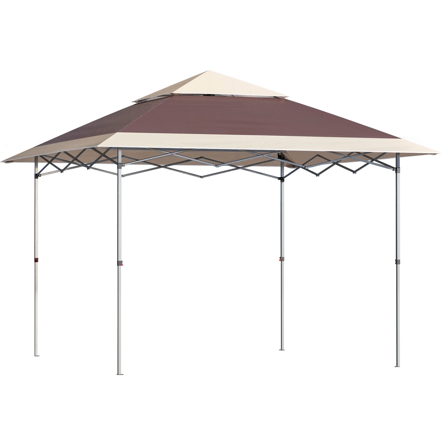 Outsunny Pop-Up-Pavillon zusammenfaltbar dunkelbraun ,  creme