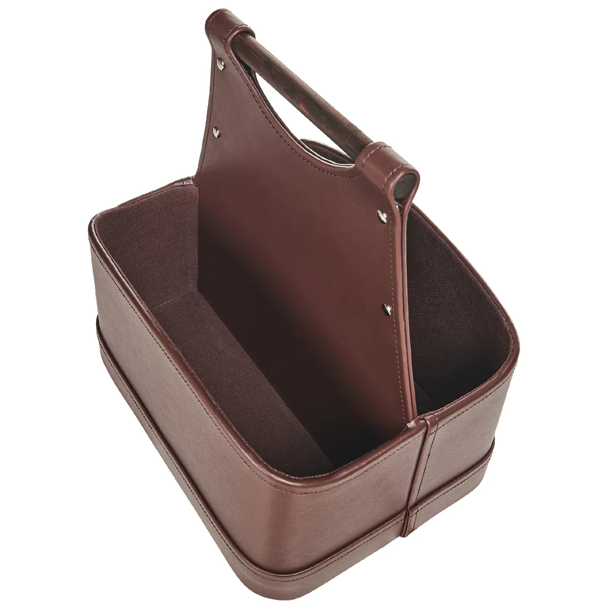 Beliani Panier Cuir PU Marron URUK