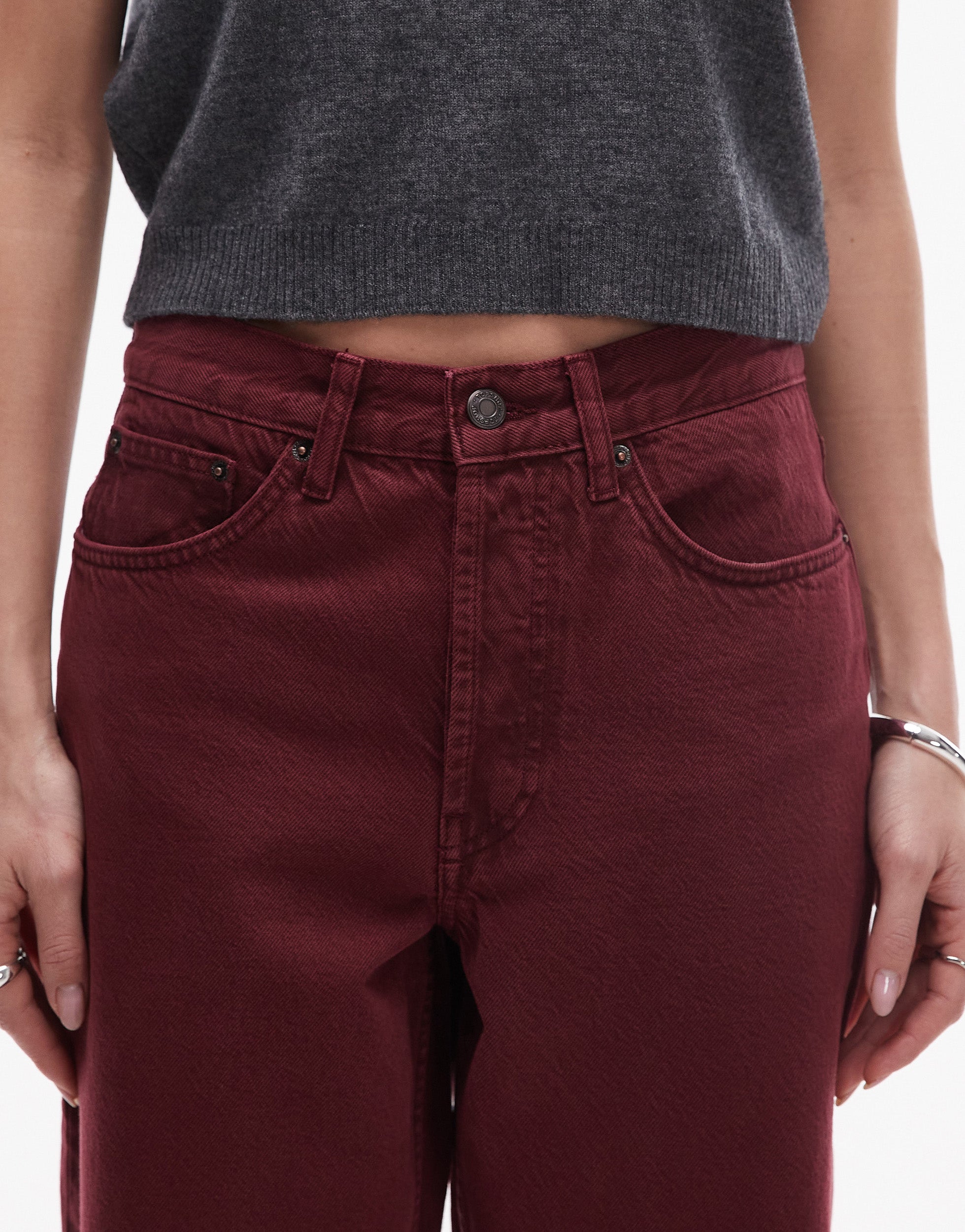 TOPSHOP Mid waist Wide leg fit Jeans