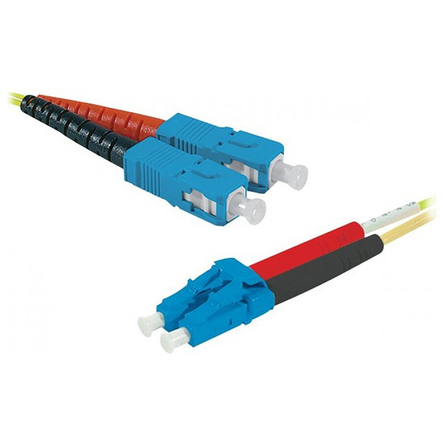 Jarretière optique duplex monomode 2mm OS2 SC-UPC/LC-UPC - 3 m