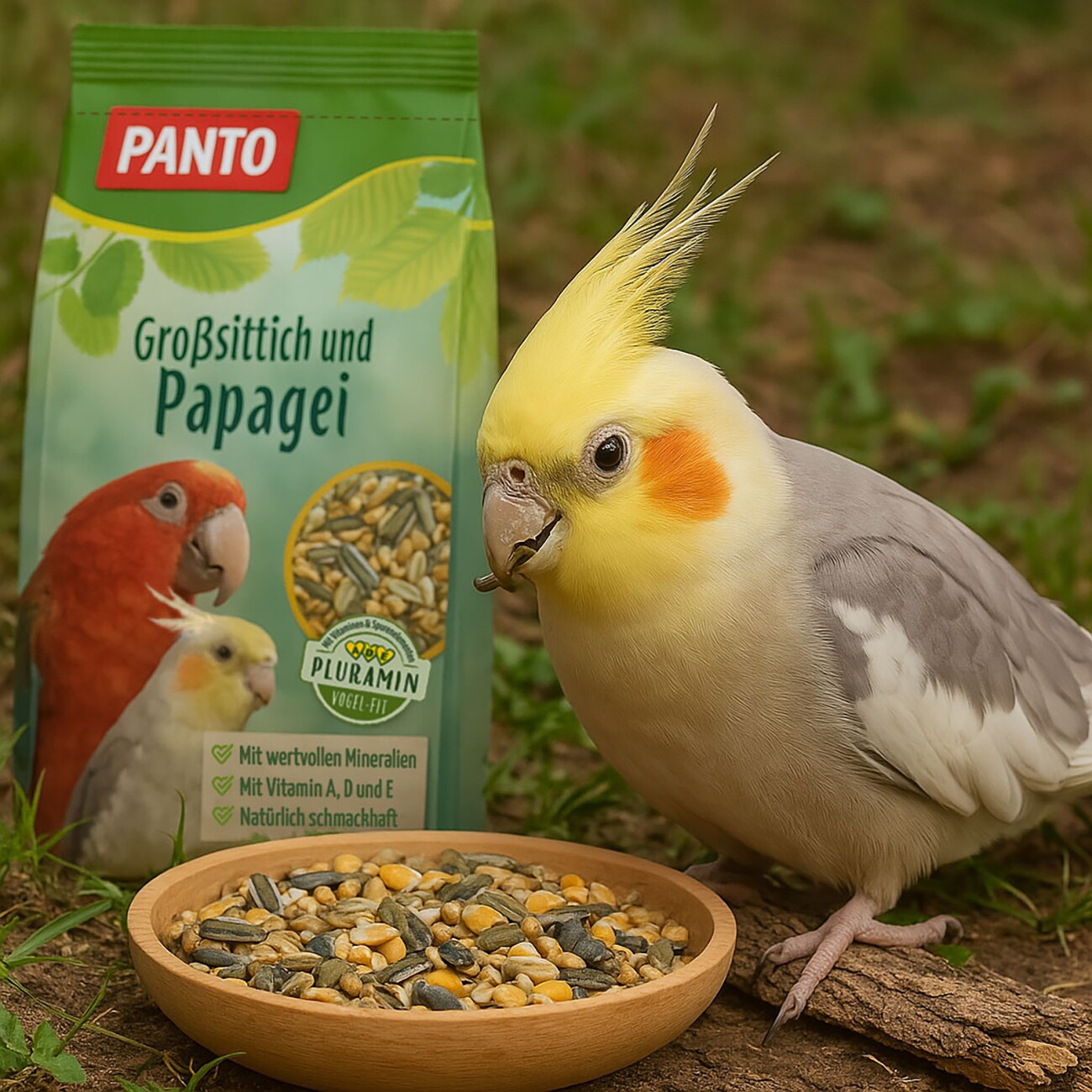Panto ® GROSSSITTICH- UND PAPAGEIENFUTTER MIT PLURAMIN® 1 kg