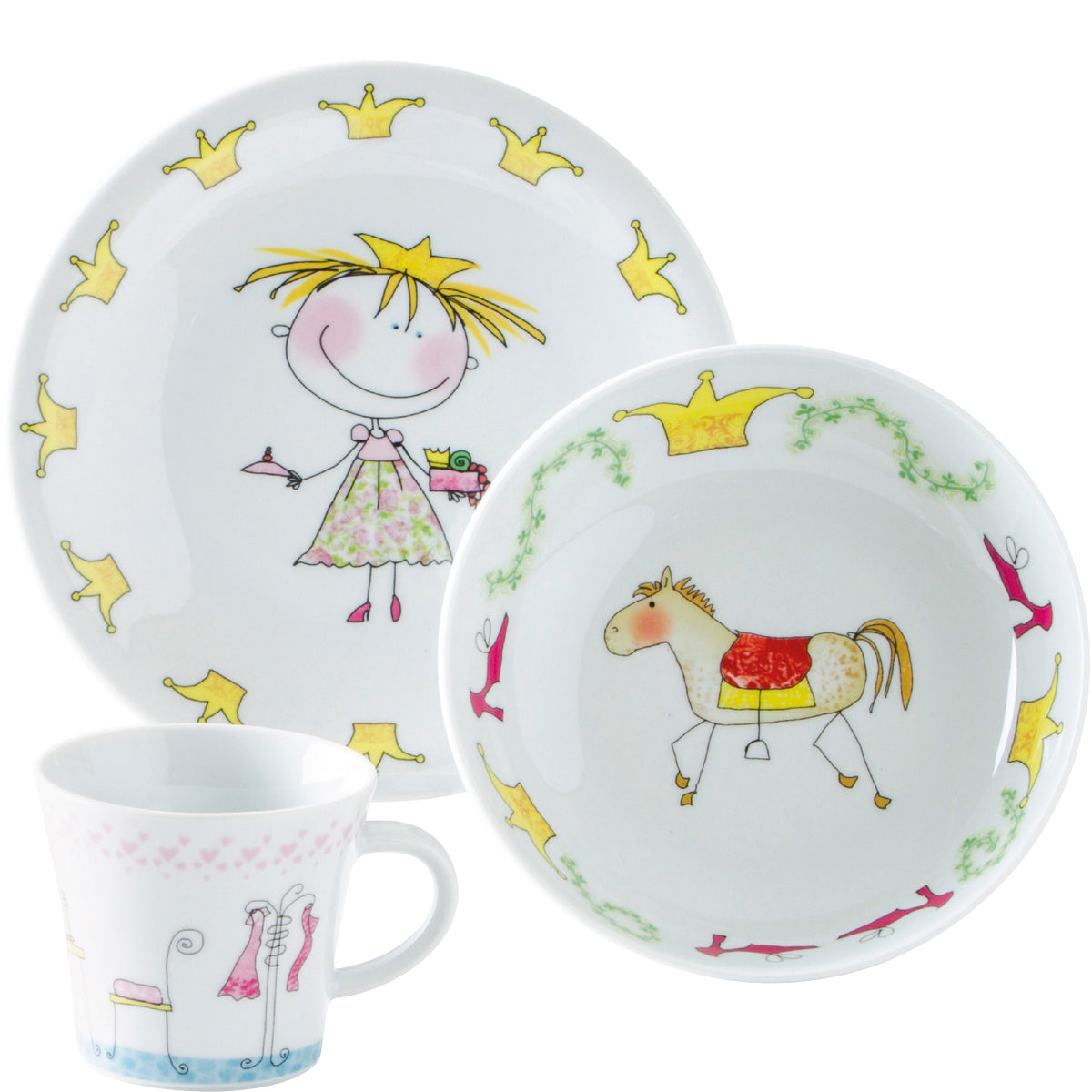 KAHLA Kids Kinderset 3tlg. Märchenprinzessin