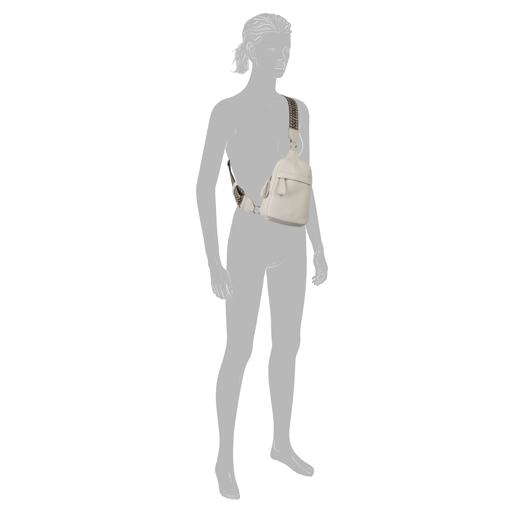 TOM TAILOR Rucksack »Palina« aus weichem Lederimitat mit effektvollem Schulterriemen