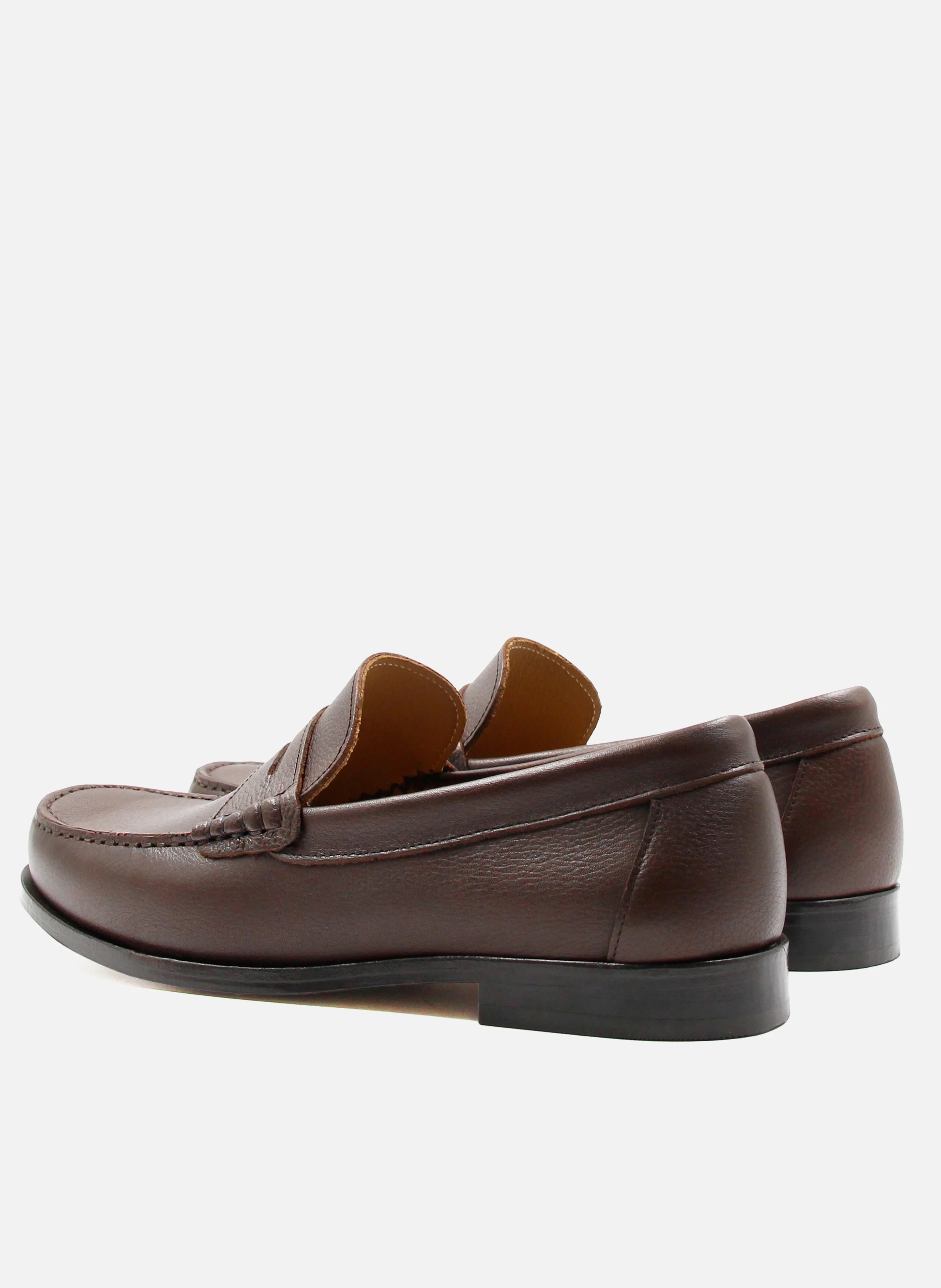 Mocassins urbains cuir grainé | Marron