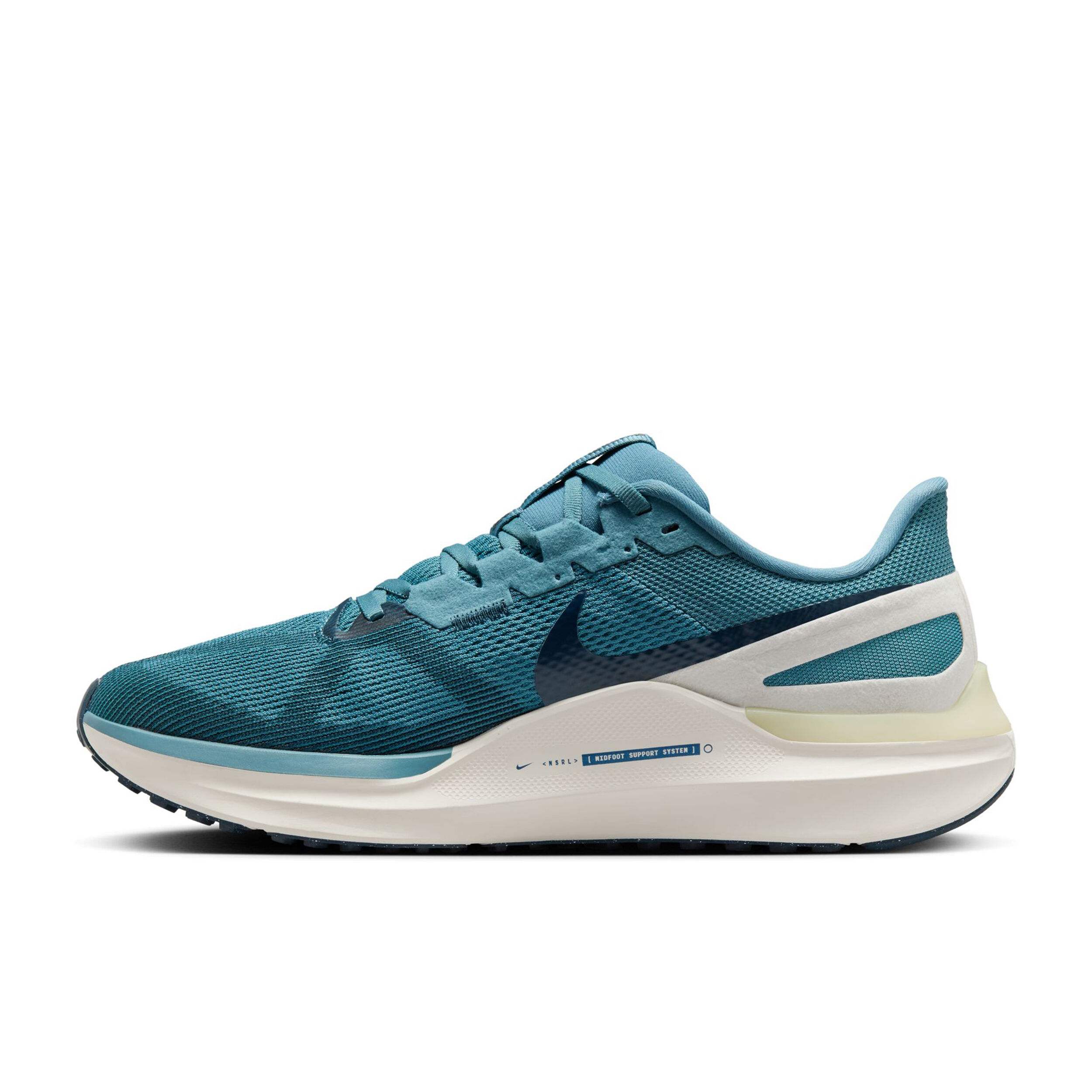 Nike Structure 25 Chaussure De Running Avec Stabilisateurs Hommes - Bleu Petrol, Blanc