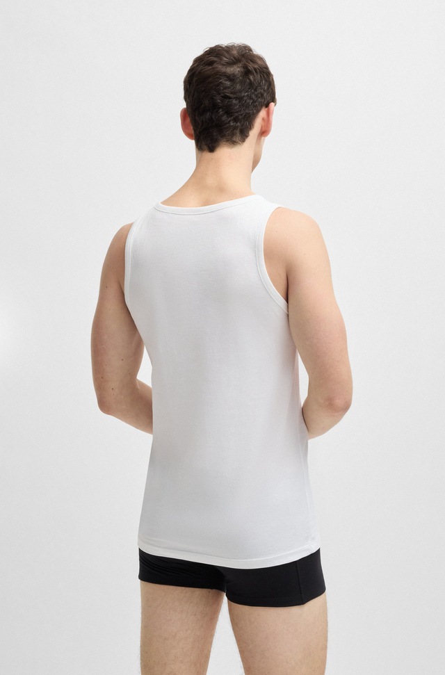 BOSS Unterhemd »Tank Top 3P CO« Packung, 3 Stk. tlg., mit Rippbündchen