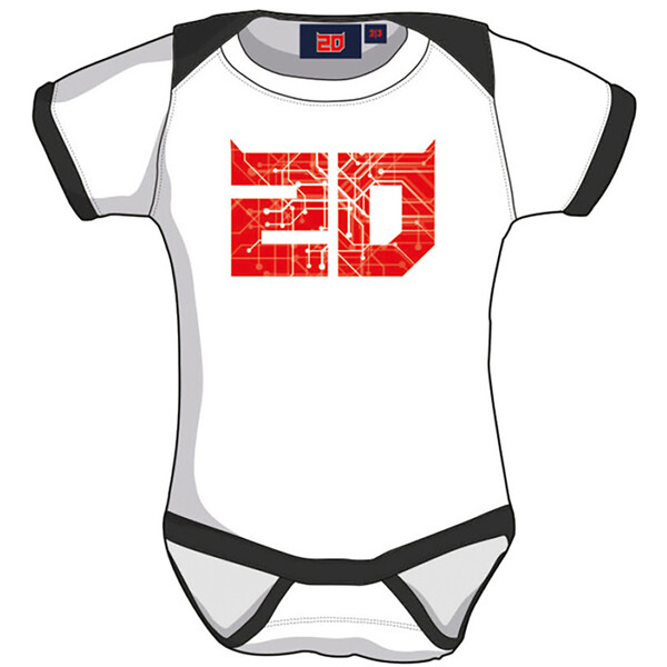 Fabio Quartararo - Body bébé Cyber 20 Blanc / Rouge / Noir