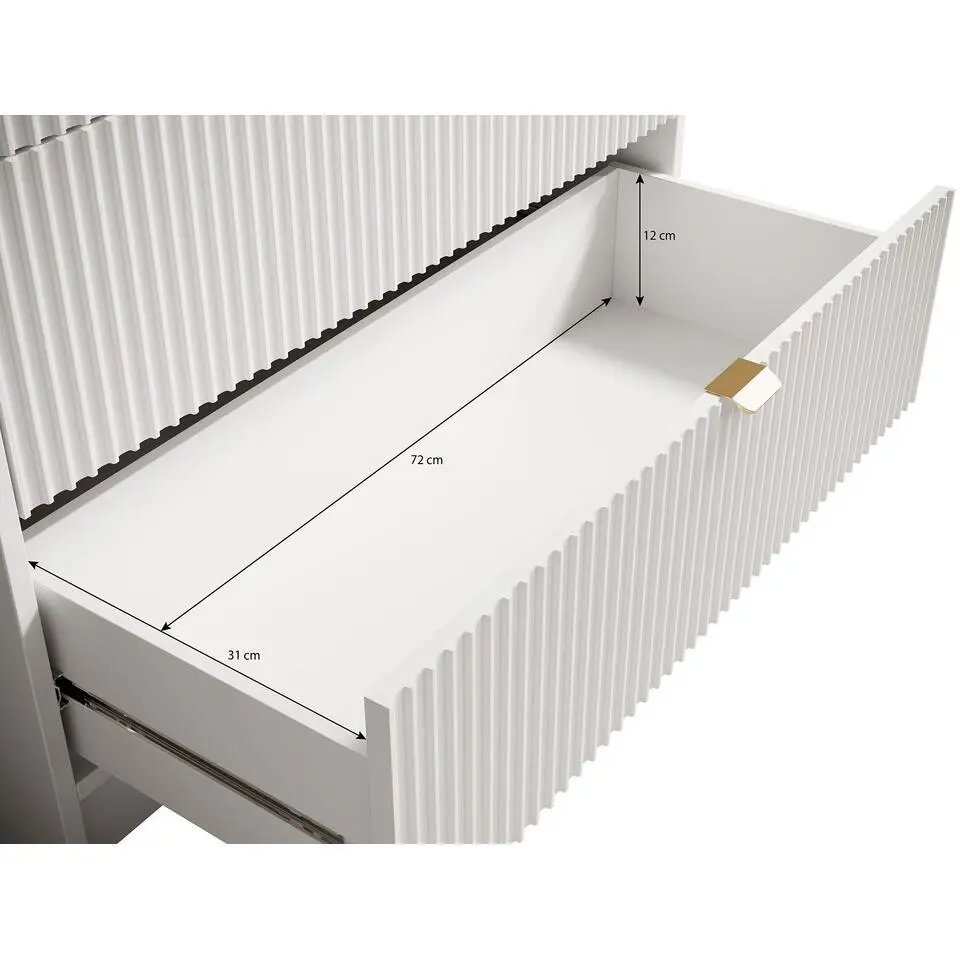 Meubella - Ladekast Tavares - Zwart - 80 cm
