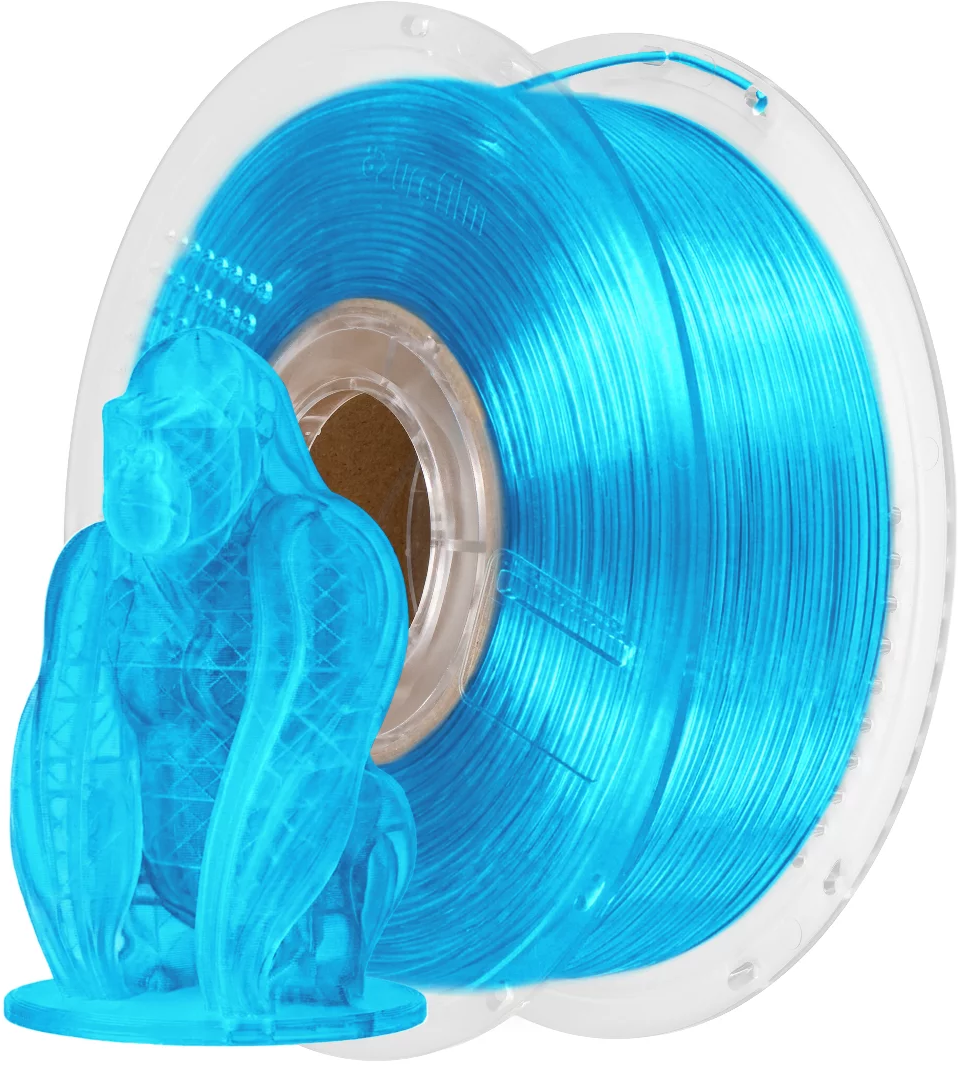 AzureFilm  PETG Blue Transparent, 1,75 mm / 1000 g    Hochwertiges Universal-Filament