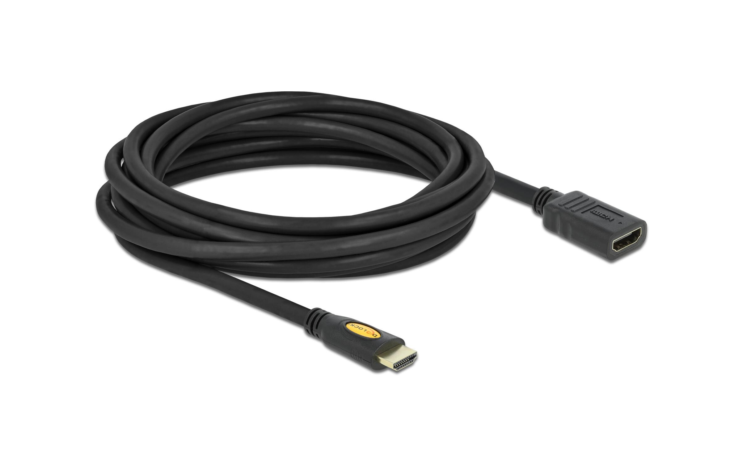 Verlängerungskabel 4K 30Hz HDMI - HDMI, 5 mDelock Verlängerungskabel High Speed HDMI mit Ethernet HDMI A Stecker > HDMI A Buchse 5 m