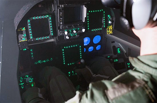 Flugsimulator Kampfjet F18 in Zürich
