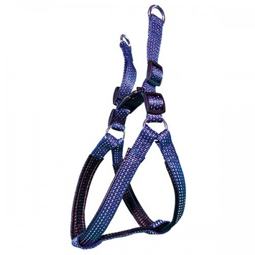 Coleira peitoral simples de náilon para cães, azul