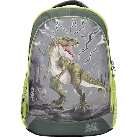 Dino World skoletaske med refleks - T-Rex