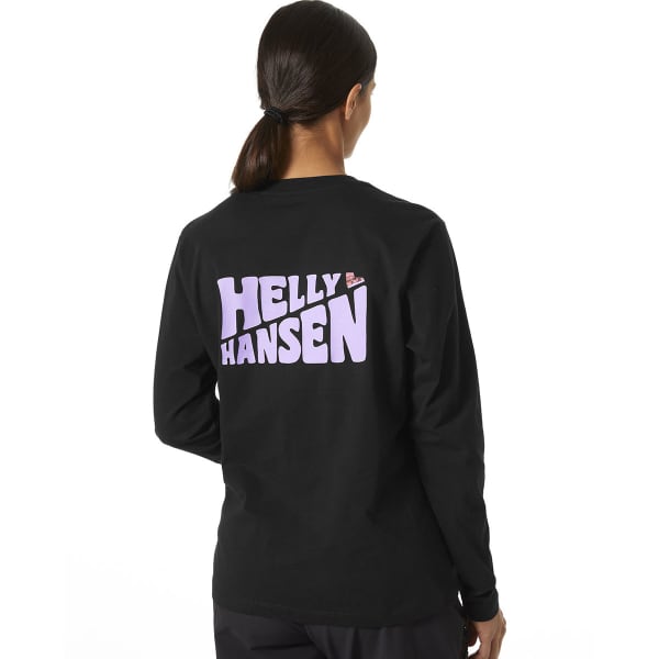 T-shirt HELLY HANSEN W F2F ORGANIC COTTON LS TEE BLACK