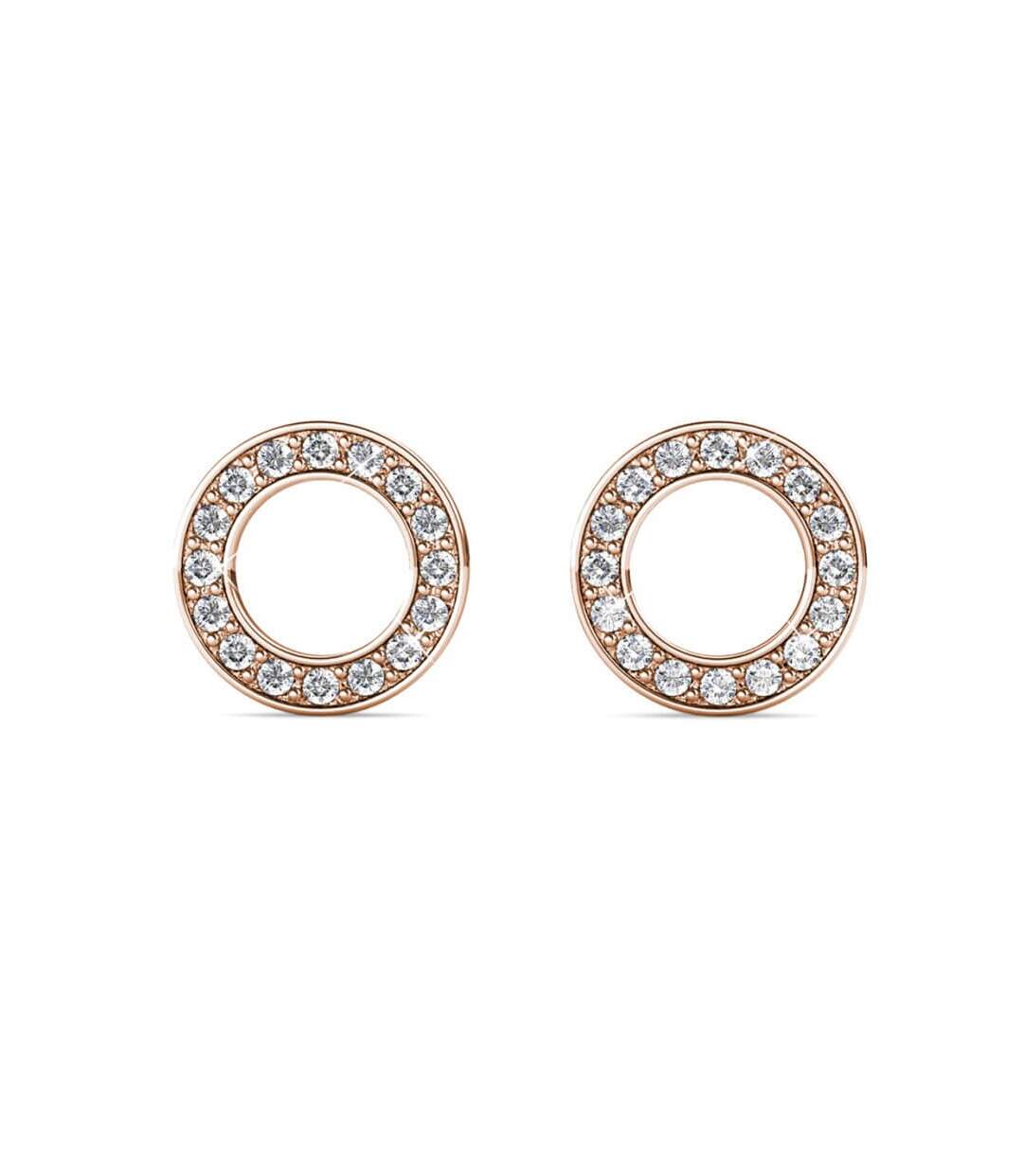 Boucles d'oreilles Ophir - Or Rosé et Cristal