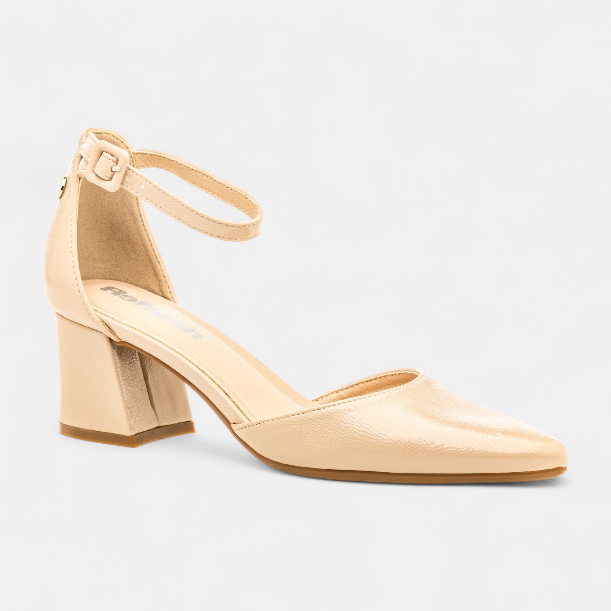 Escarpins quartiers ouverts à talon Femme beige