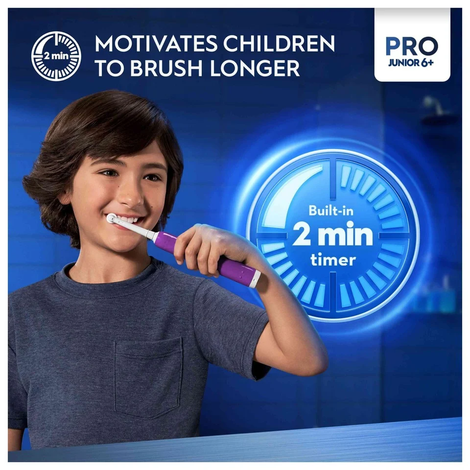 Oral-B - Pro1 Junior 6+ Lilla Elektrisk Tandbørste
