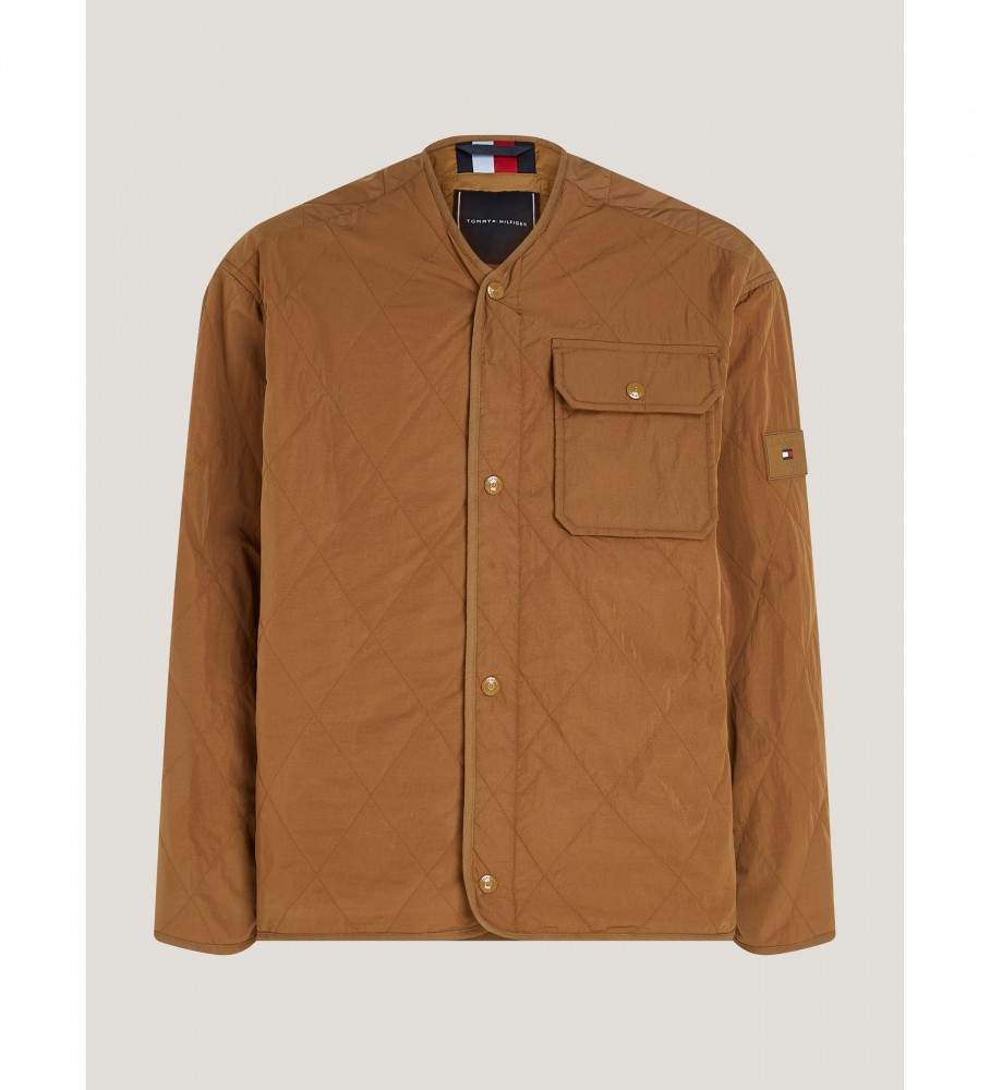 Jaqueta Tommy Hilfiger dobrável marrom