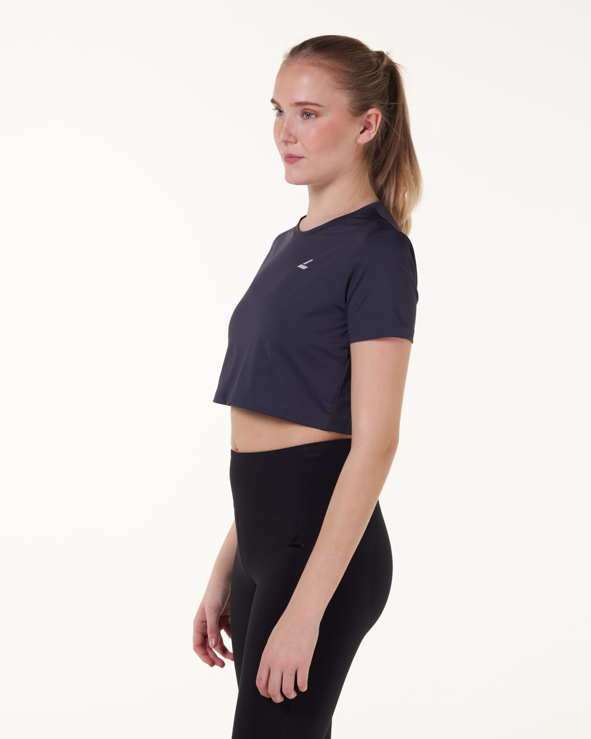 LEVITY Essential Crop T-shirt Blue Ink