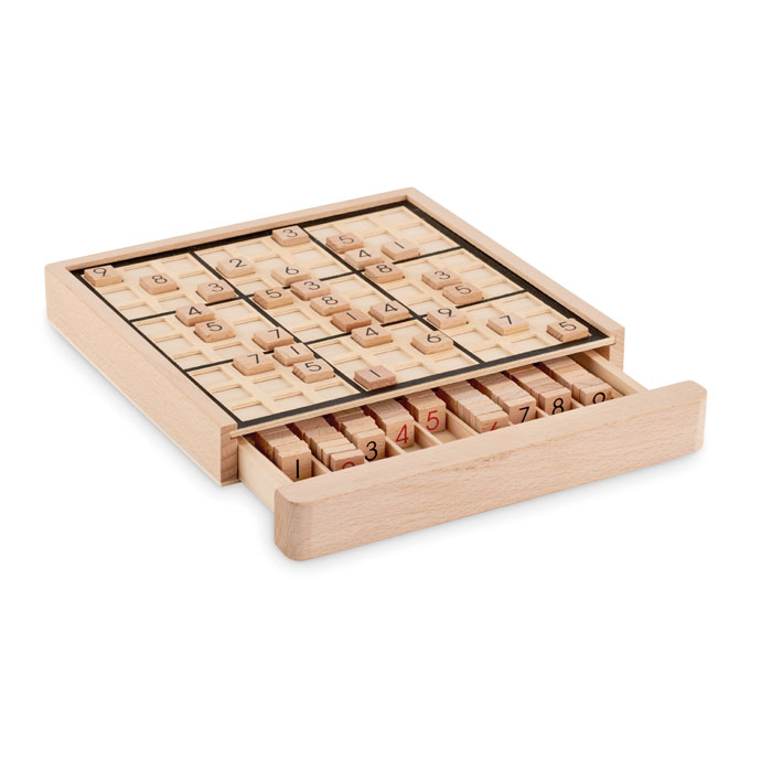 GiftRetail MO6793 - SUDOKU Jeu de plateau sudoku en bois