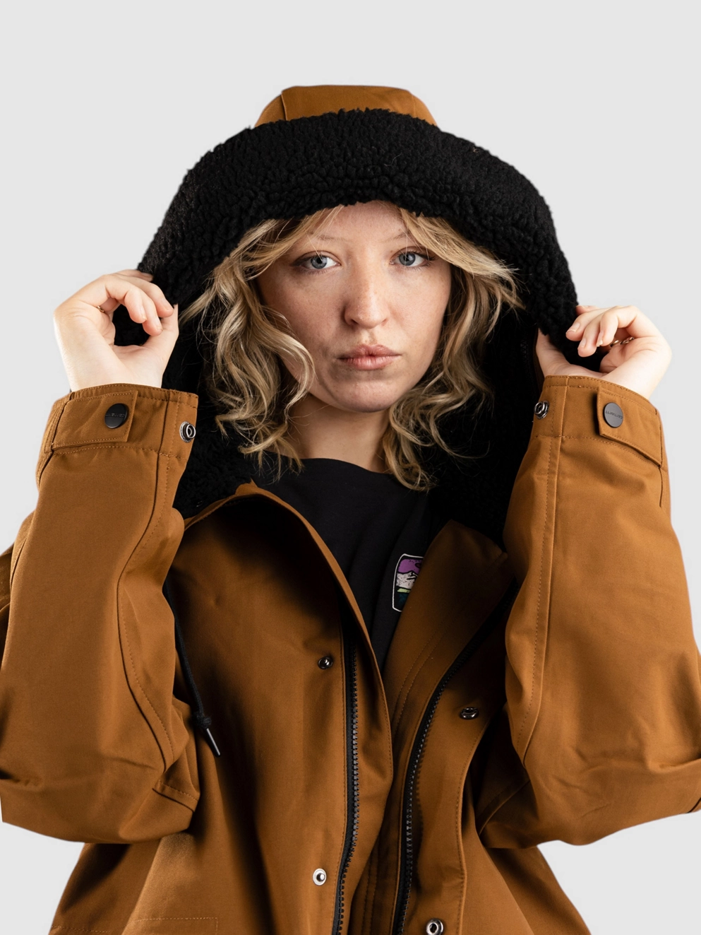 Carhartt WIP Clarton Parka hamilton brown/black