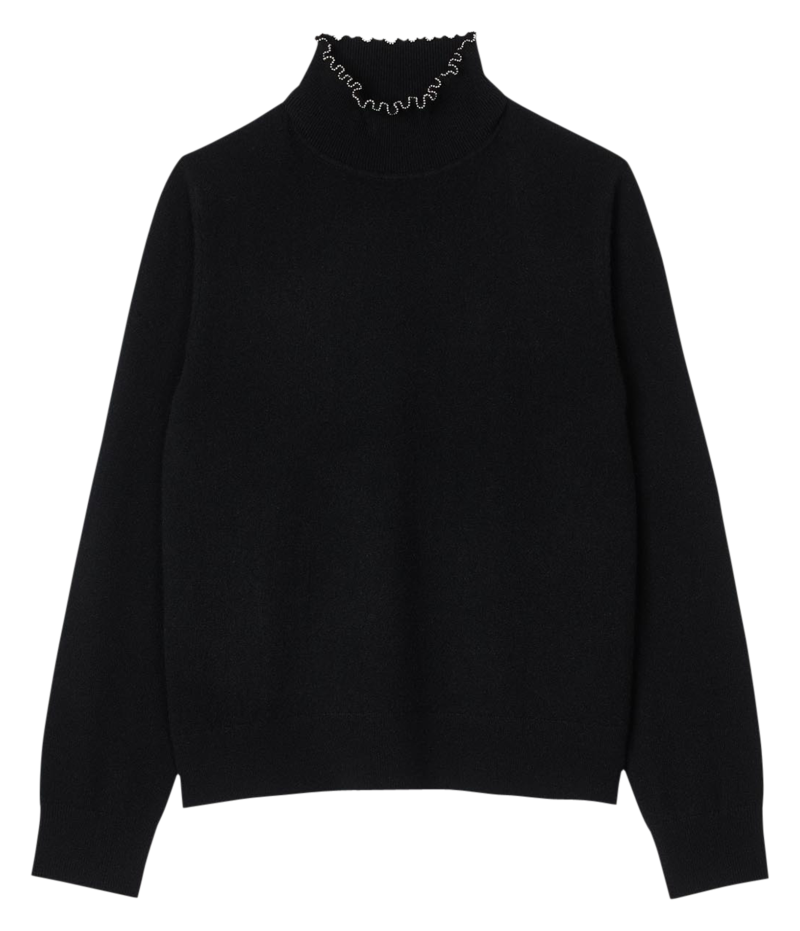 Pull droit en laine et cachemire | Noir