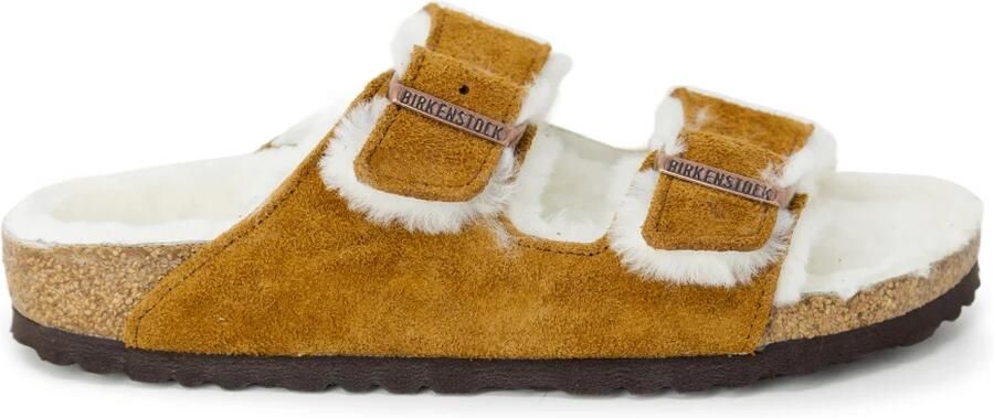 Birkenstock Arizona Shearling Slippers Mink Regular fit | Bruin | Suède
