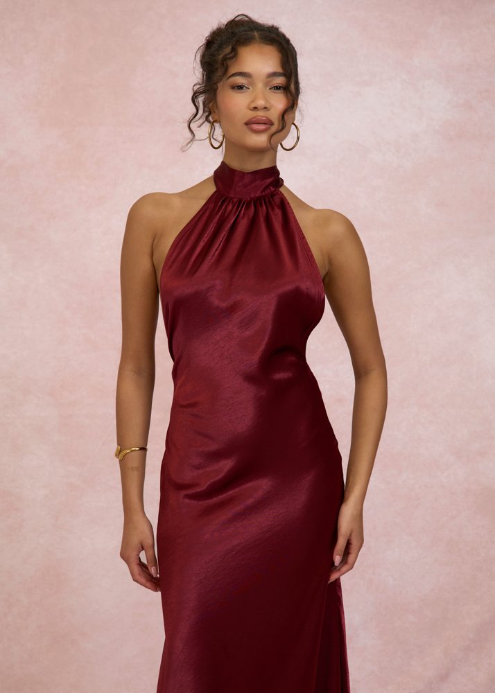 Olivia jurk burgundy