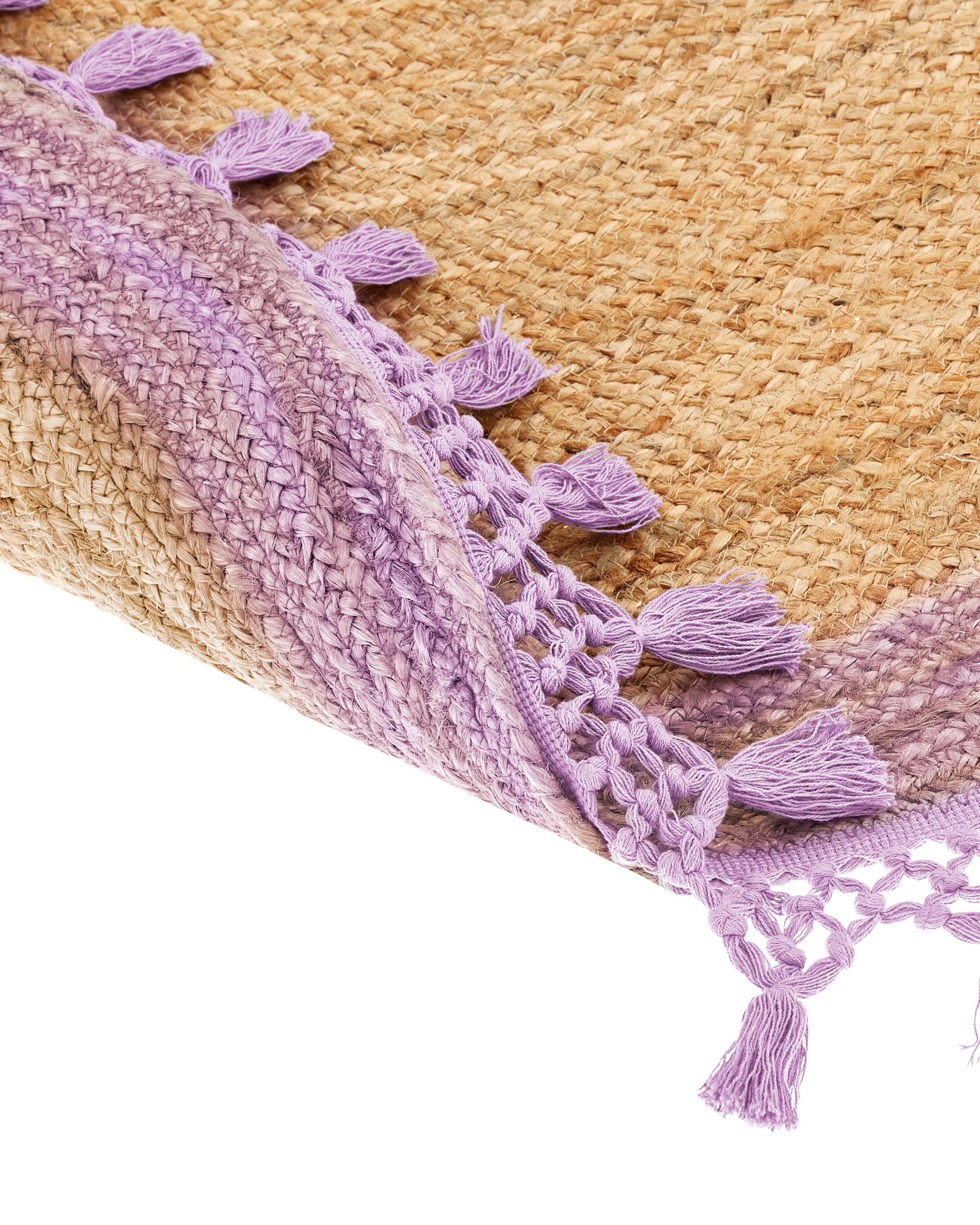 Vloerkleed MARTS Paars ø 140 cm Jute