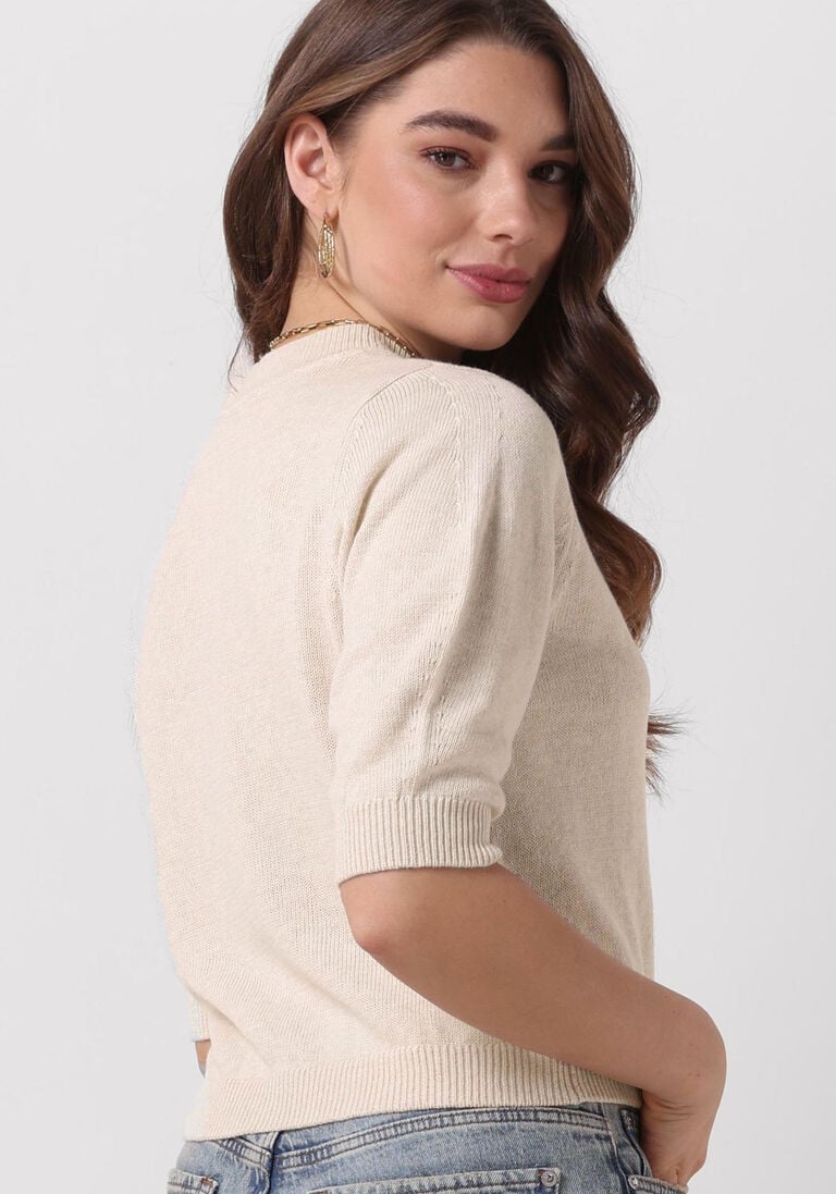 KNIT-TED zand knit-ted t-shirt fleur