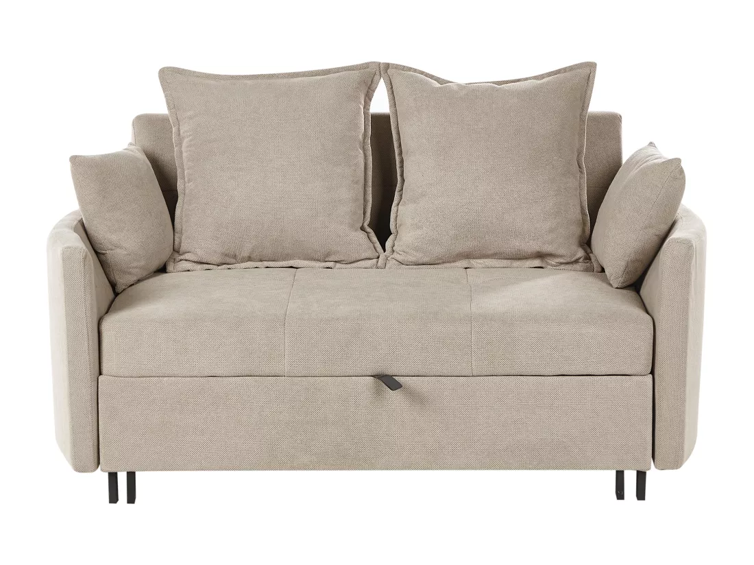 Canapé-lit en tissu taupe HOVIN