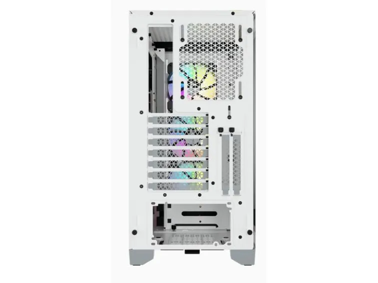 Corsair iCUE 4000X RGB – Miditower - ATX - ingen strømforsyning - Hvid - USB/Lyd
