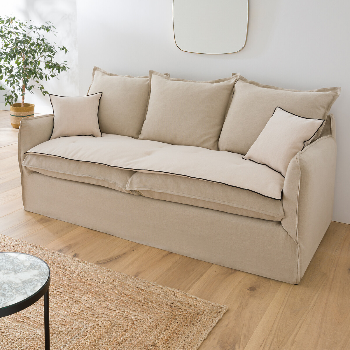 LA REDOUTE INTERIEURS<br>Colchão de assento com efeito lagarta, Figuera