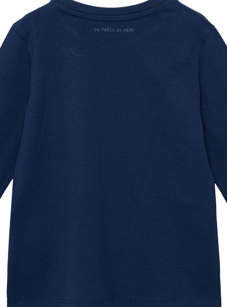 Tee shirt manches longues garçon marine