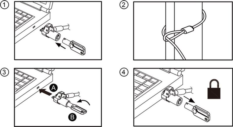 LogiLink - NBS013 - Laptopslot - Inclusief 2 Sleutels - 15 mm