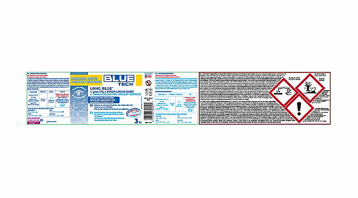 Désinfectant pour piscine Blue tech Long blue en galets - Pot de 3kg
