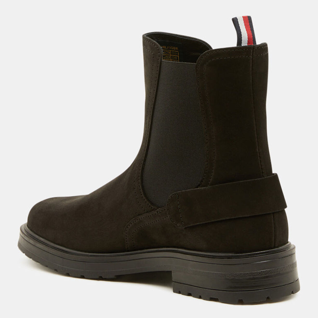 Tommy Hilfiger Chelsea boots en Velours de Cuir Bijoux noires