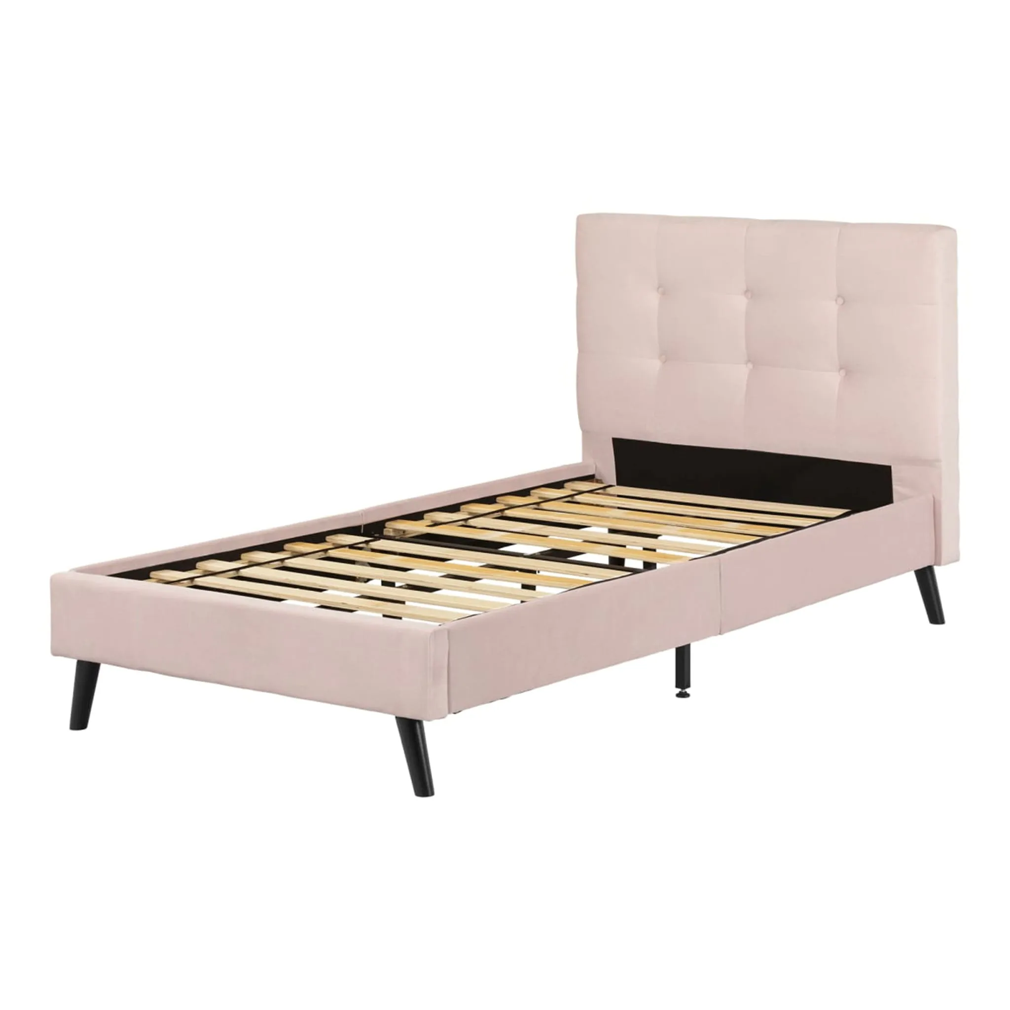South Shore Lit Simple Complet Rembourré Maliza - Rose Pâle