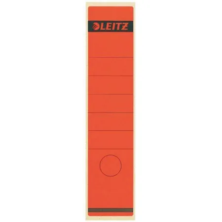 Leitz 16400025 Rückenschilder für Standard- und Hartpappe-Ordner, rot, 10 Stück